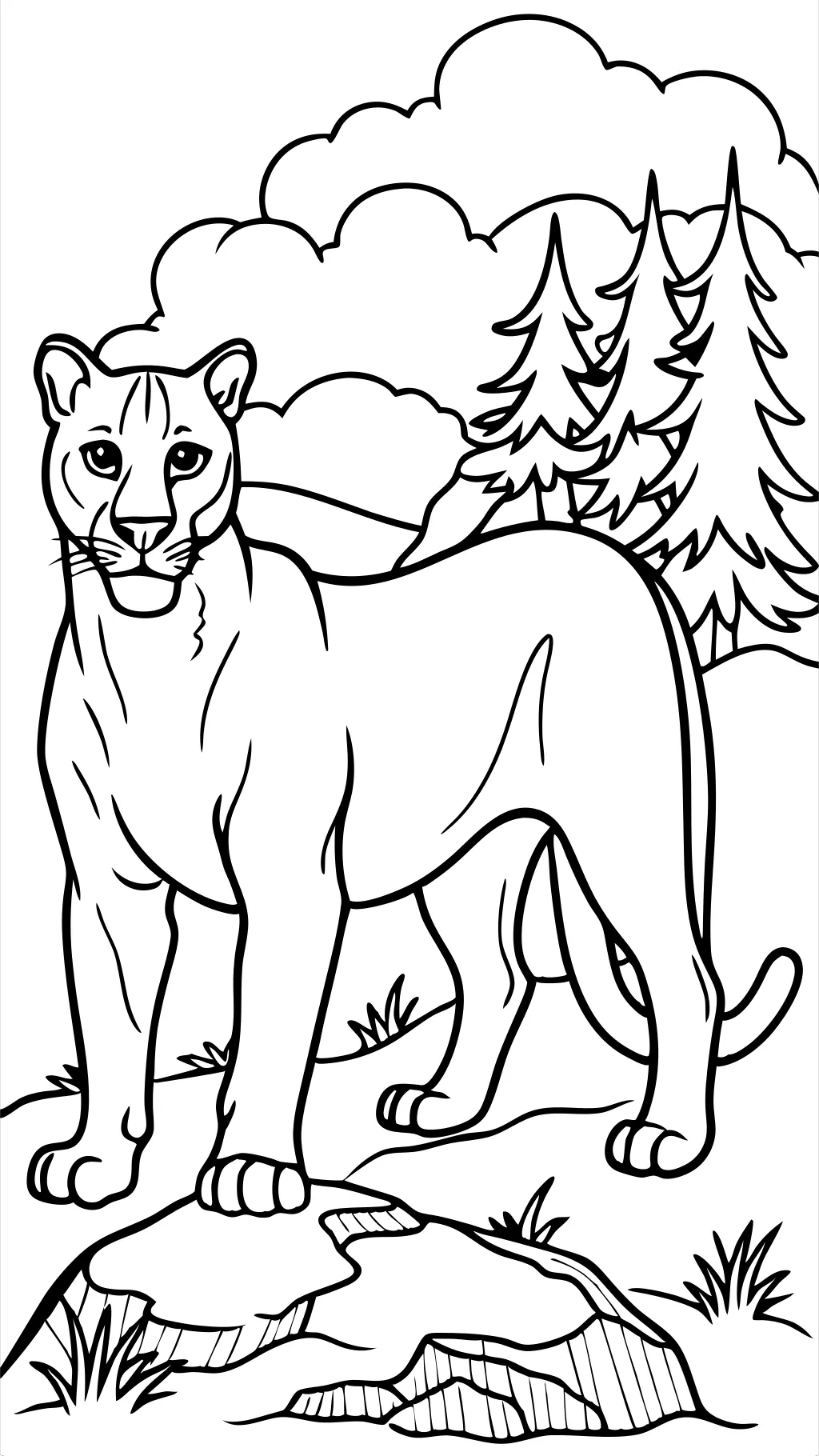 cougar coloring page